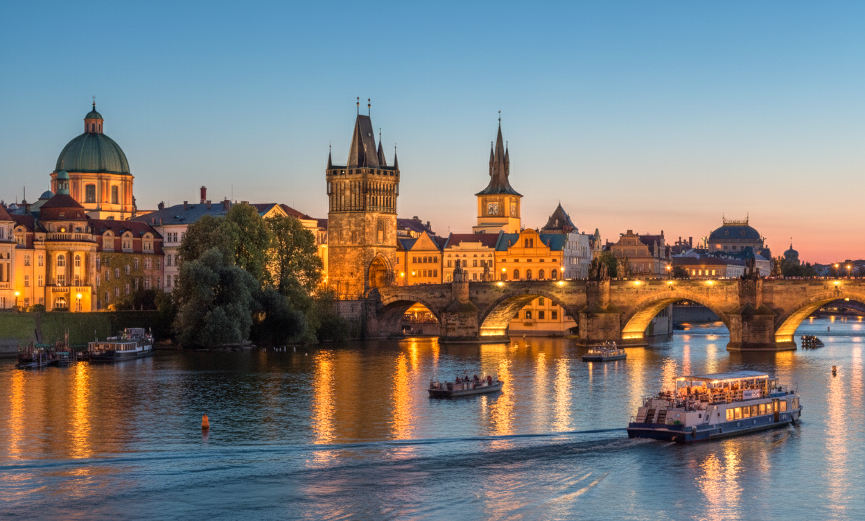 Schifffahrt auf der Moldau